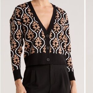 NWT T TAHARI cropped cardigan sweater.